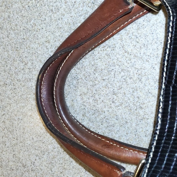 Large black D&B textured leather satchel - Picture 9 of 9